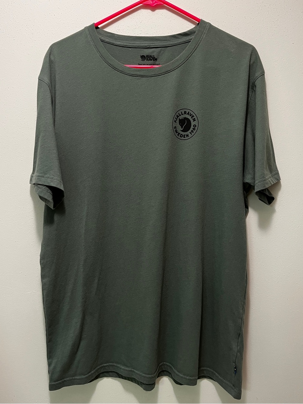 Fjallraven Men's Short Sleeve Tee in Olive Green with Logo